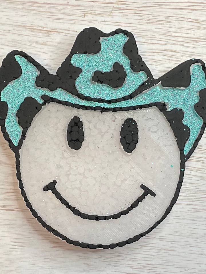 Cowboy Smiley Freshie for wholesale by Kaits freshie barn
