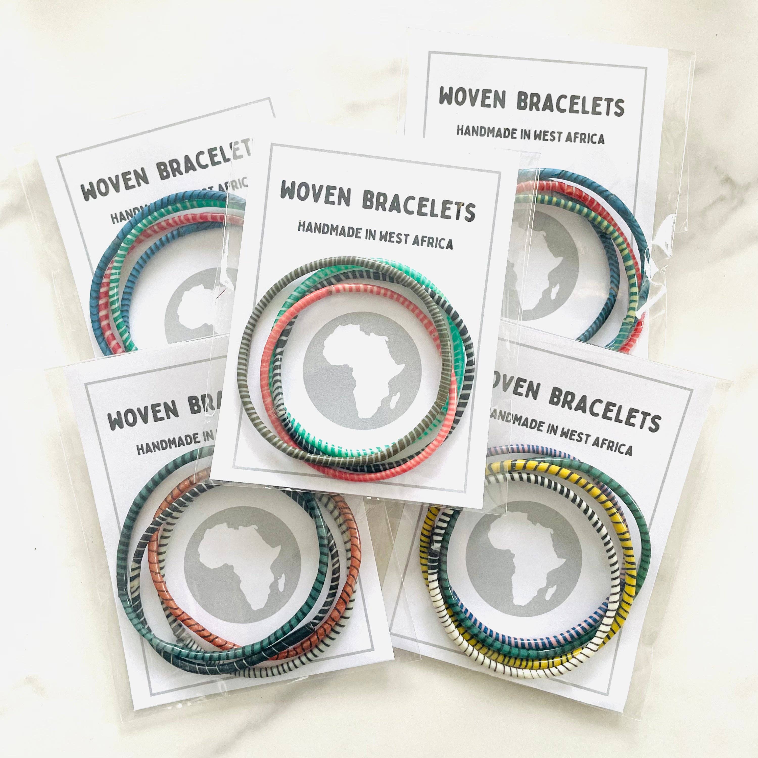 Beautifully Made Fair Trade - Wholesale Woven/Braided Bracelet - Africa | Woven Bracelets | Set of 42