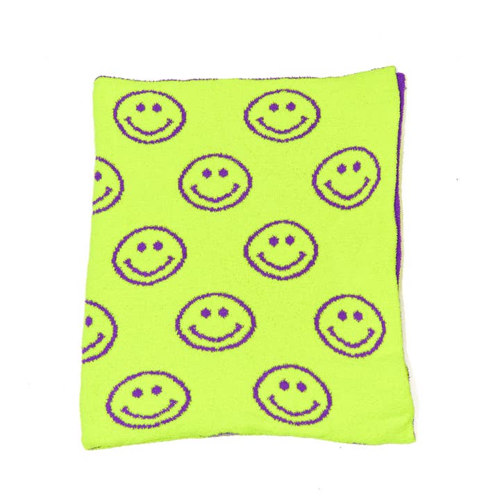 Malibu Sugar - Wholesale Throw blanket - Smiley Face & Lightning Plush Throw Blankets Christmas Gift10