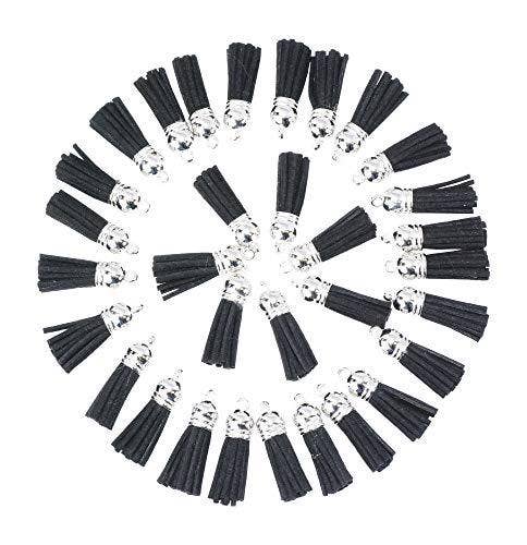 Mandala Crafts – wholesale Craft supplies – Mandala Crafts Faux Leather Suede Tassel with Loop for Keychains, Jewelry Making, Bookmarks, Books, Gifts, Pillows12