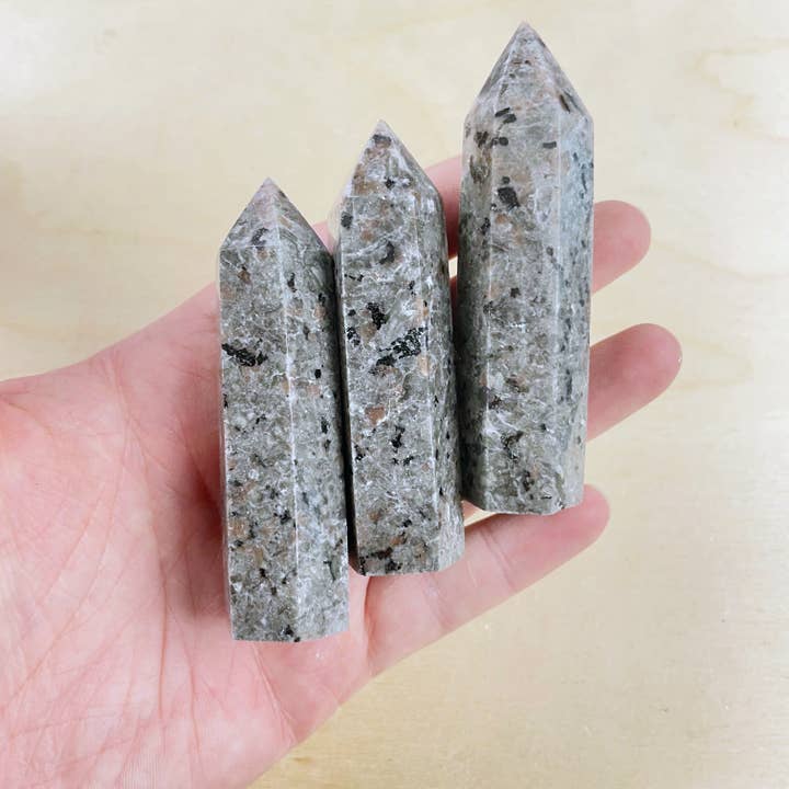 Ewelina Pas Jewelry - Wholesale Spiritual stone/crystal - 2.5-3inch Yooperlite Jade Point2