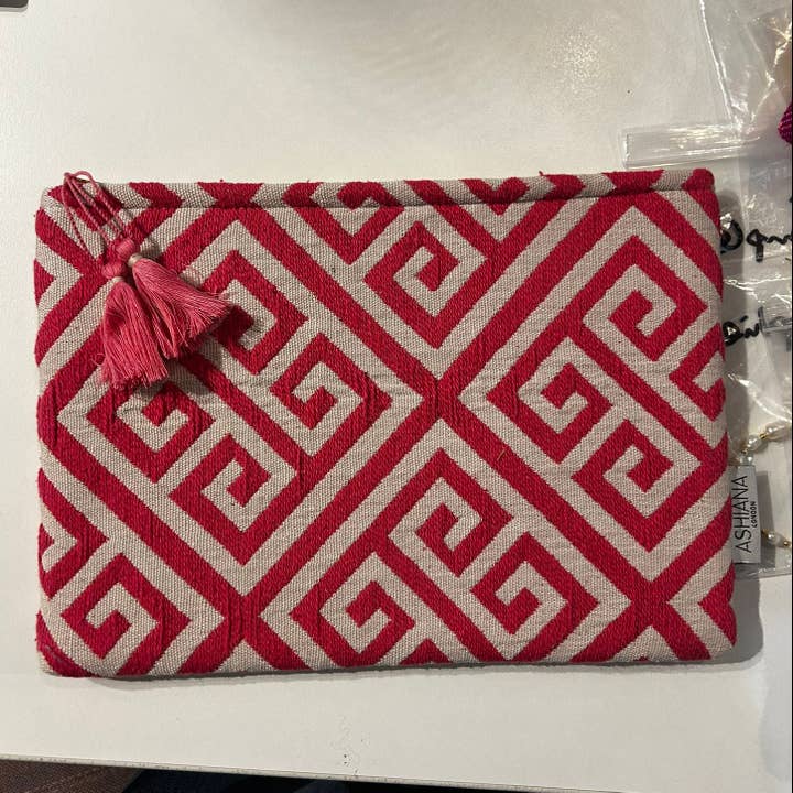 Bolsa Rosa Geométrica Jacquard por atacado de Ashiana London