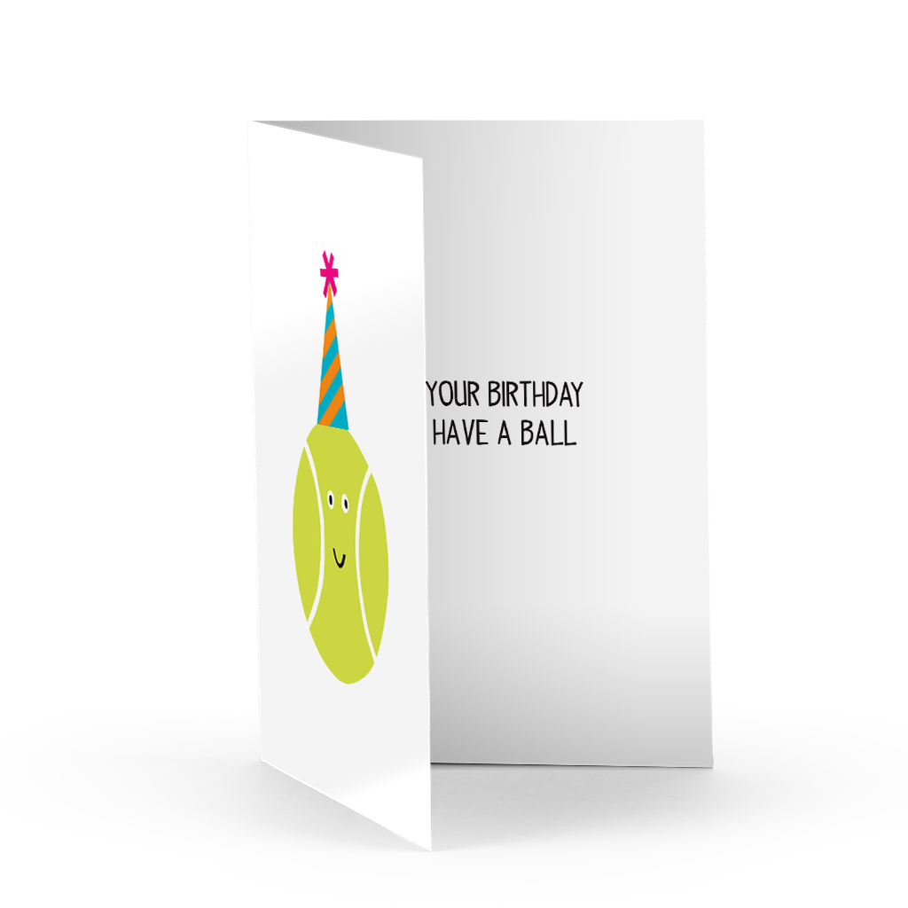 R. Nichols Stationery & Gifts – postal de parabéns por atacado – Cartão de aniversário de bola de tênis1