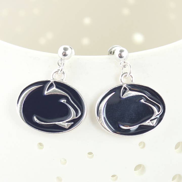 Seasons Jewelry - Wholesale Dangle Earrings - Penn State Enamel Logo Earrings0