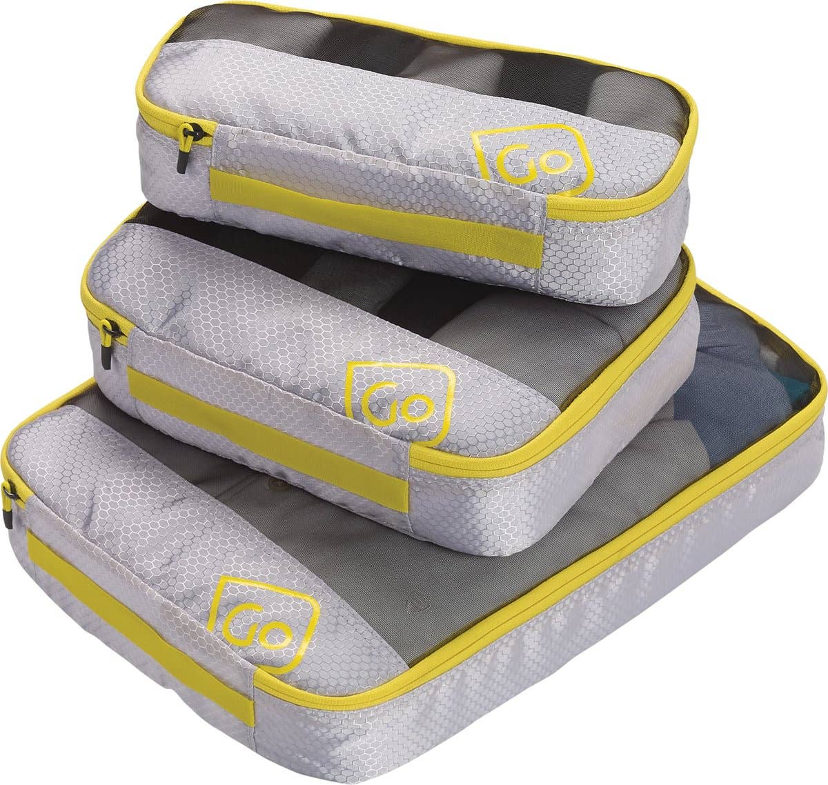 Go Travel - Wholesale Packing Cube - Go Travel Triple Packing Cubes (Yellow)2