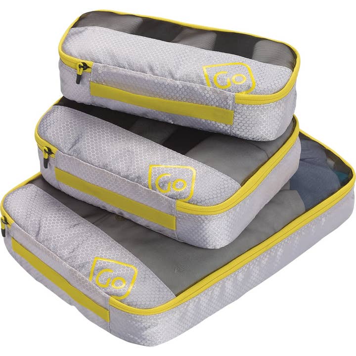 Go Travel - Wholesale Packing Cube - Go Travel Triple Packing Cubes (Yellow)2
