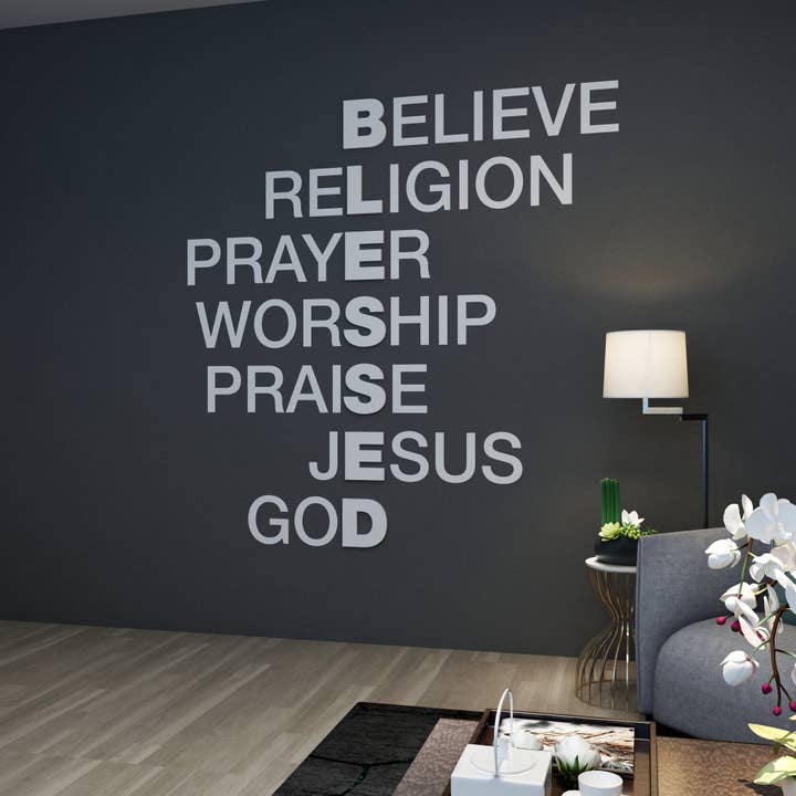 Guipp-Decor - Decoriy - Wholesale Wall Accent - Blessed Crosswords Wall Art2