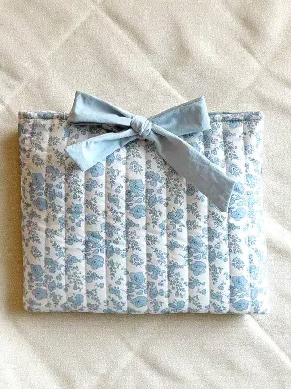 Phoebe Blue Floral Bible Cover for wholesale by Nash Grey