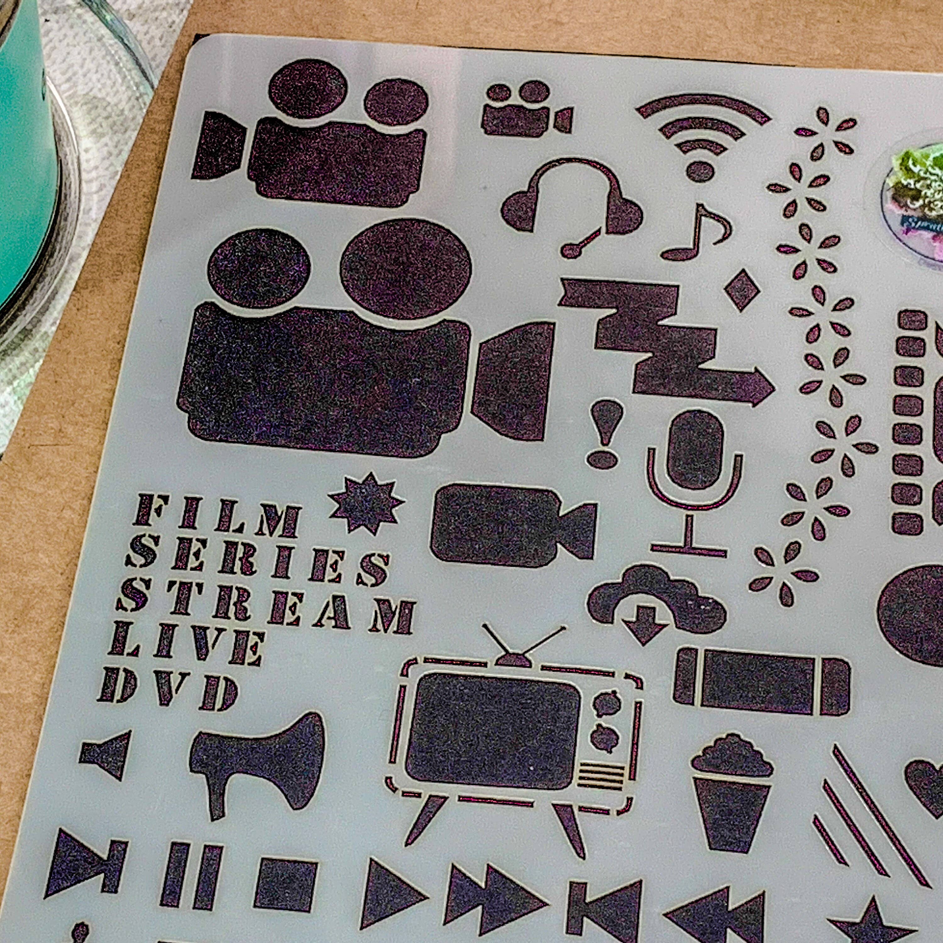 Spratt's Designs – wholesale Stencil/craft die – Film & TV Journal Stencil for Series Planning and Crafts2