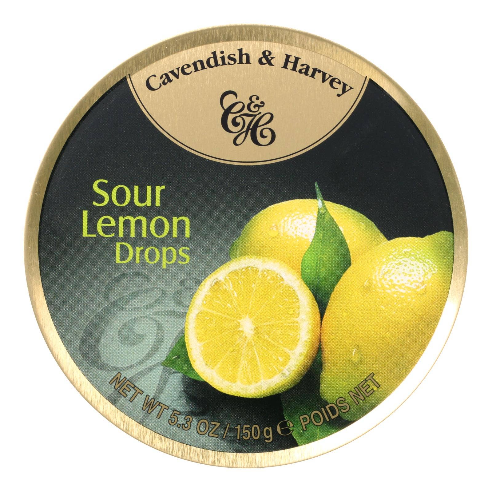 Ware Spark - Wholesale Hard Candy - Cavendish And Harvey Fruit Drops Tin - Sour Lemon - 5.3 Oz - Case Of 120