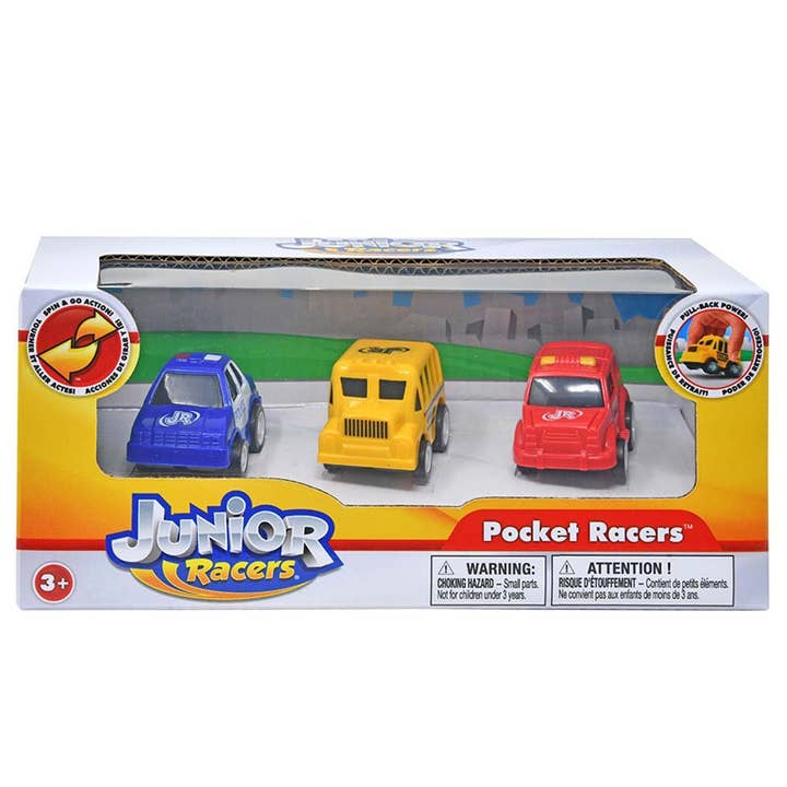 Deluxe Import Trading - Wholesale Toy Set - Kids - JR 3PK Pull Back - Police, Fire & School Bus265 cs