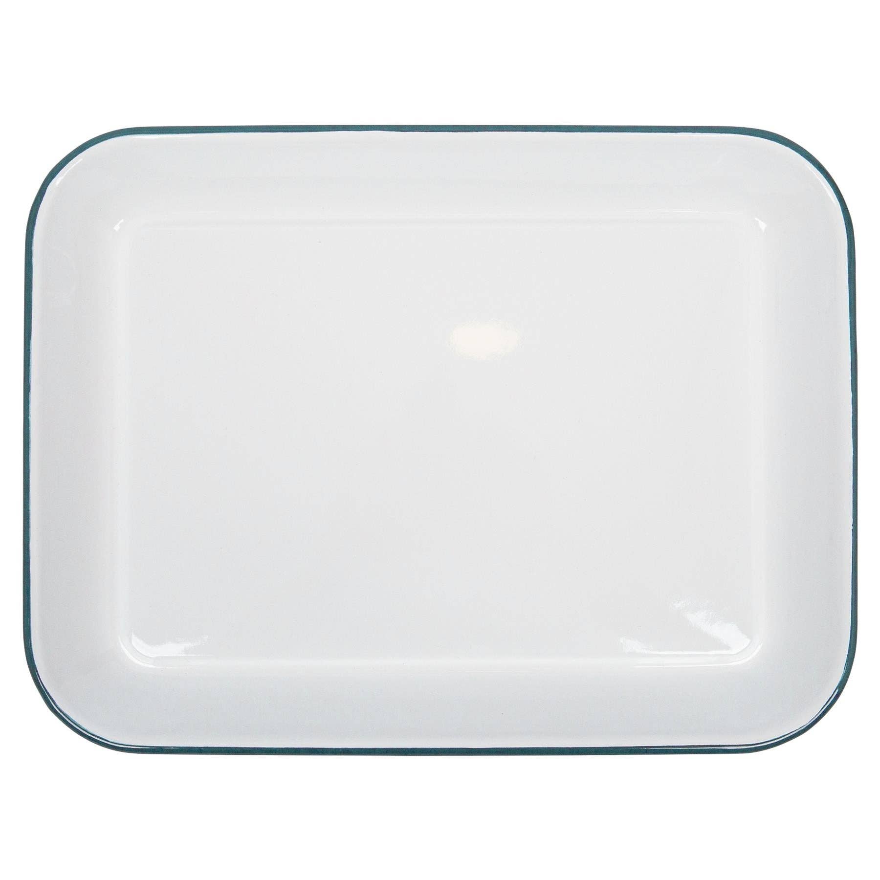 Rinkit Pty Ltd - Wholesale Baking Dish - 34cm x 26cm White Rectangle Enamel Baking Tray - By Argon Tableware5