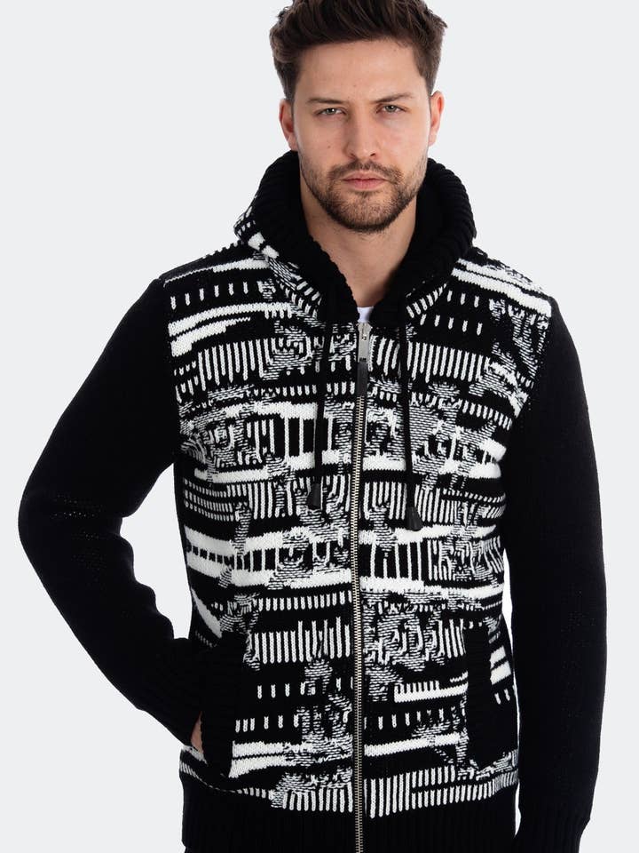 12340-F Black - Cardigan Sweaters for wholesale by LCR Black Edition