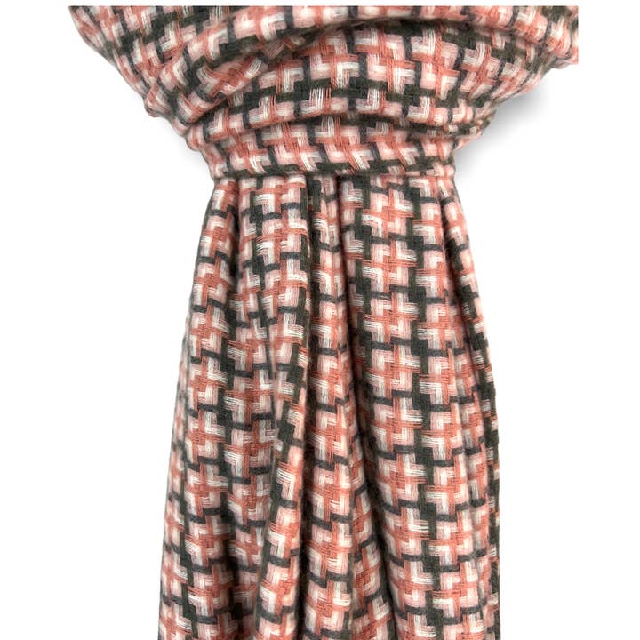 London Scarves - Wholesale Scarf - Women's - Winter houndstooth weave knitted scarf4