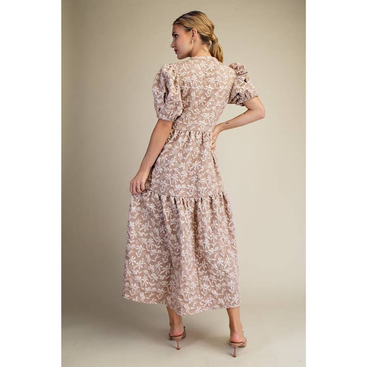 STYLE USA - Wholesale Dress - Women's - NEW Puff Sleeve Midi Dress18