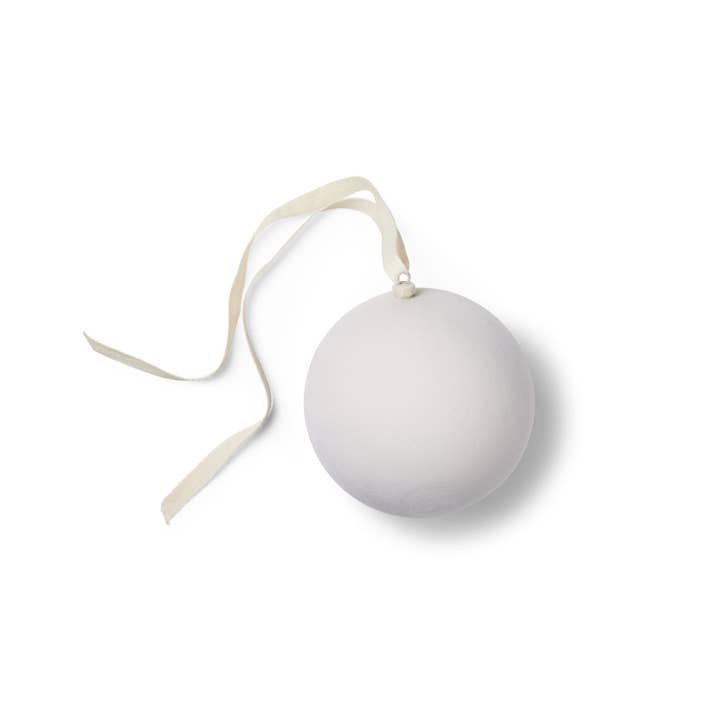Studio Nordhaven - Wholesale Ornament - Holiday Ornament - Velvety tone, large creme (box of 12)