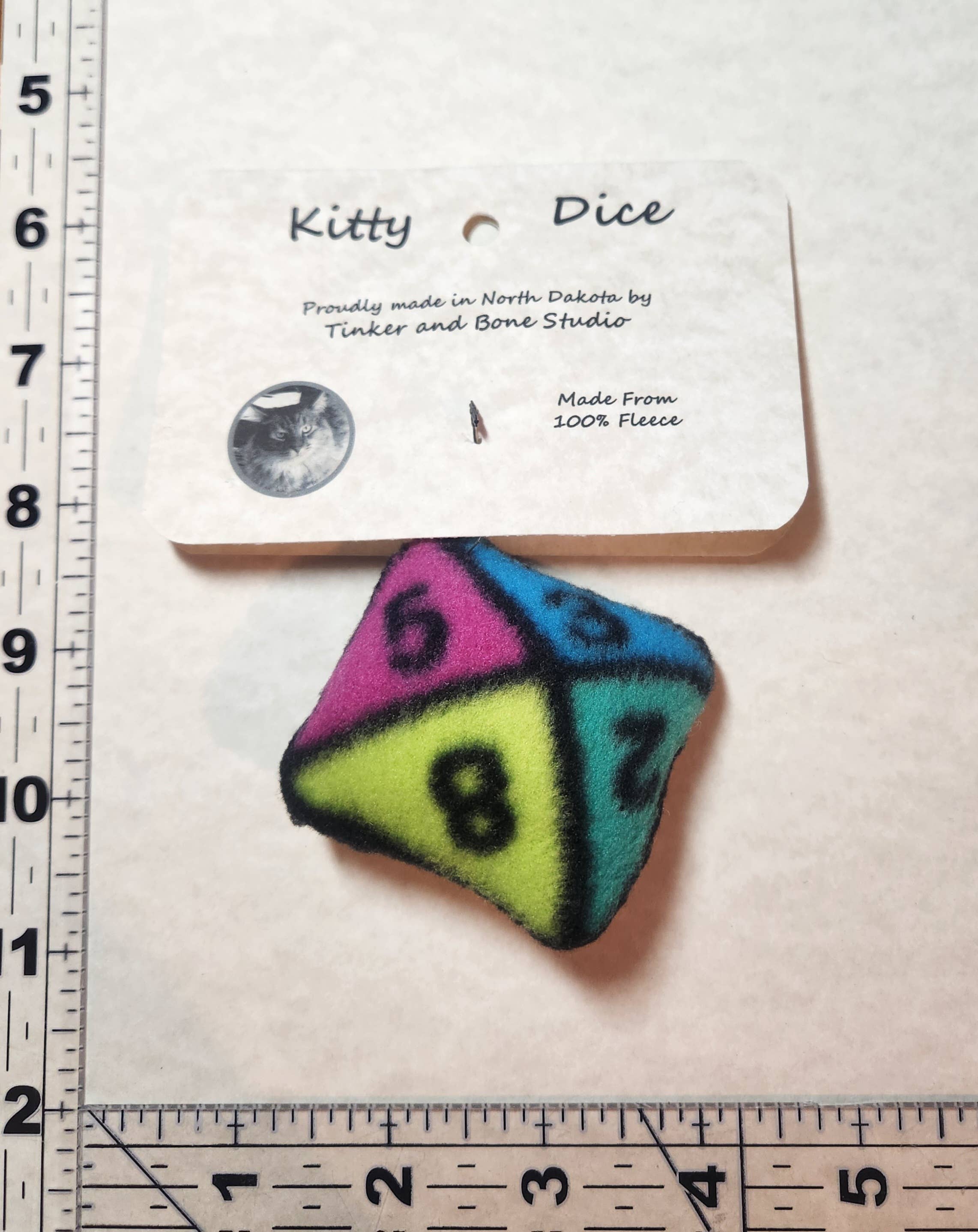 Tinker and Bone Studio - Wholesale Pet Toy - Cat - Catnip Stuffed Fleece Kitty Dice Toy2