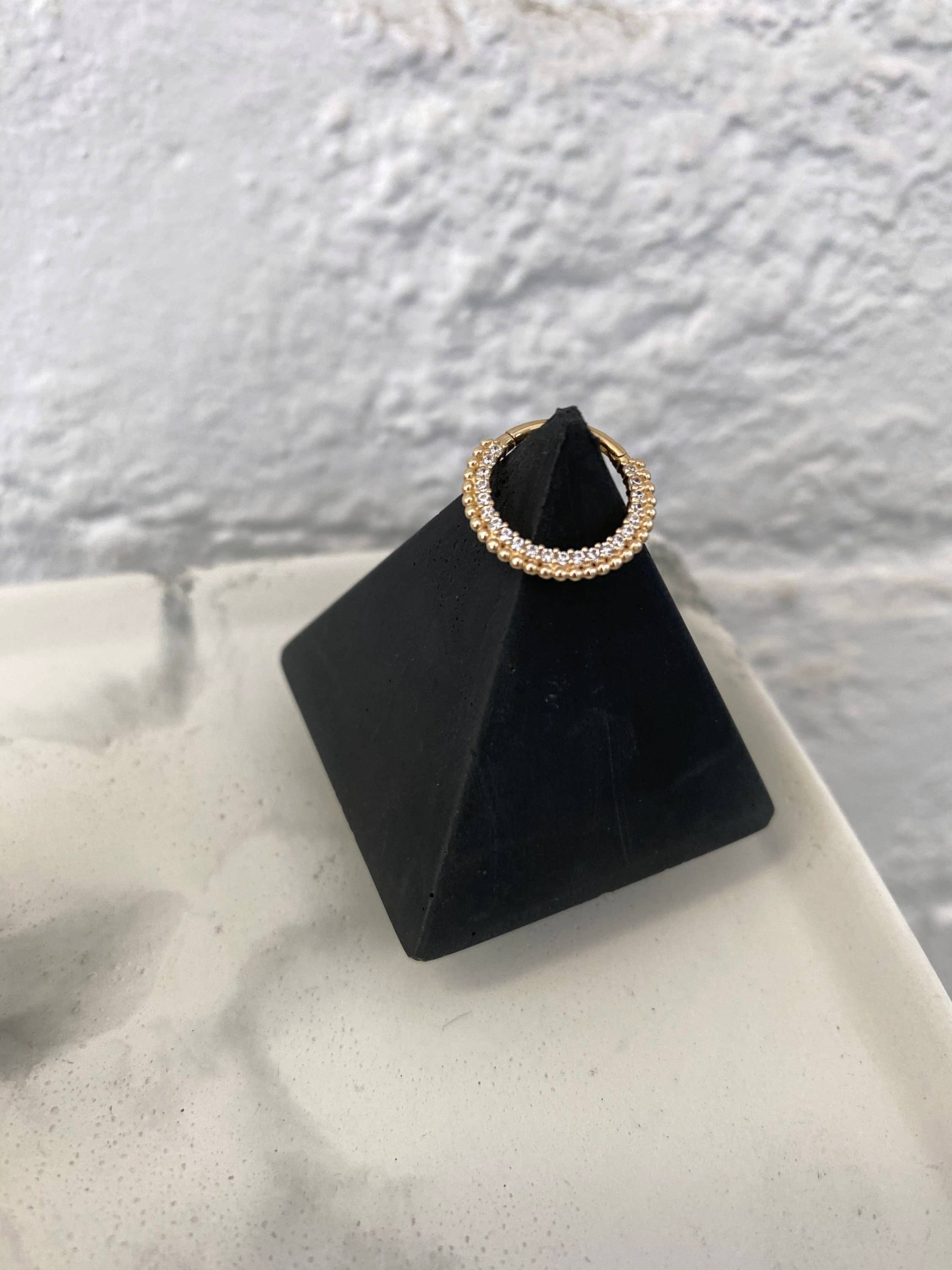 Zahav Jewelry - Wholesale Multi-Stone Ring - 14kt Solid Gold Septum Ring, Daith Piercing, Nose Hoop2