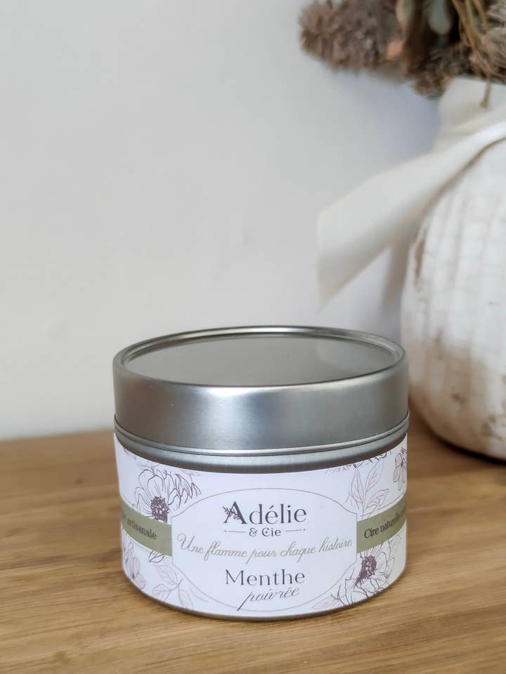 Peppermint Scented Candle for wholesale by Adélie et Cie