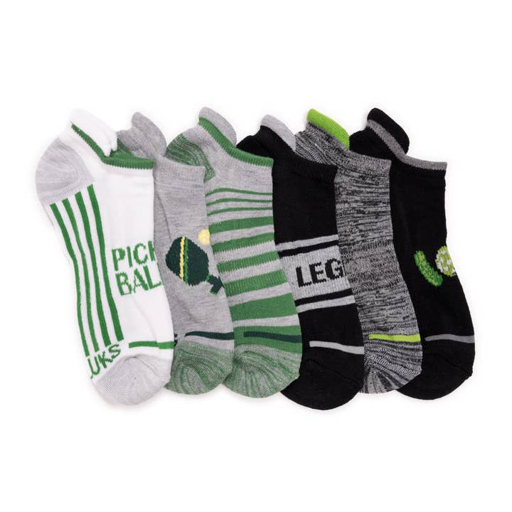 Muk Luks Men's 6 Pack Pickleball Ankle Socks for wholesale by Muk Luks