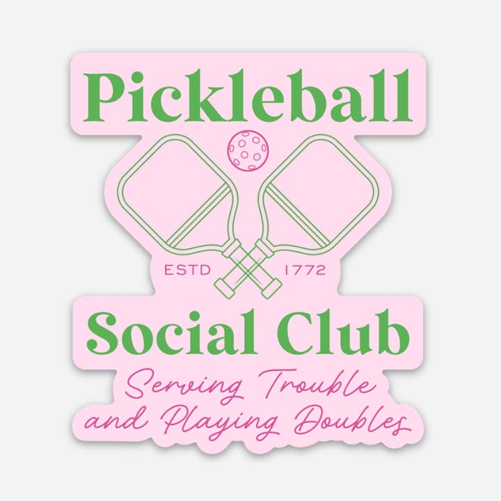 Imán deportivo para club social de pickleball para venta al por mayor de Sip Hip Hooray