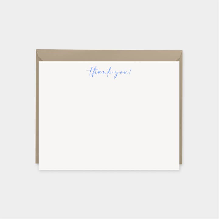 Blue Handwriting Note Card for wholesale by The Design Craft