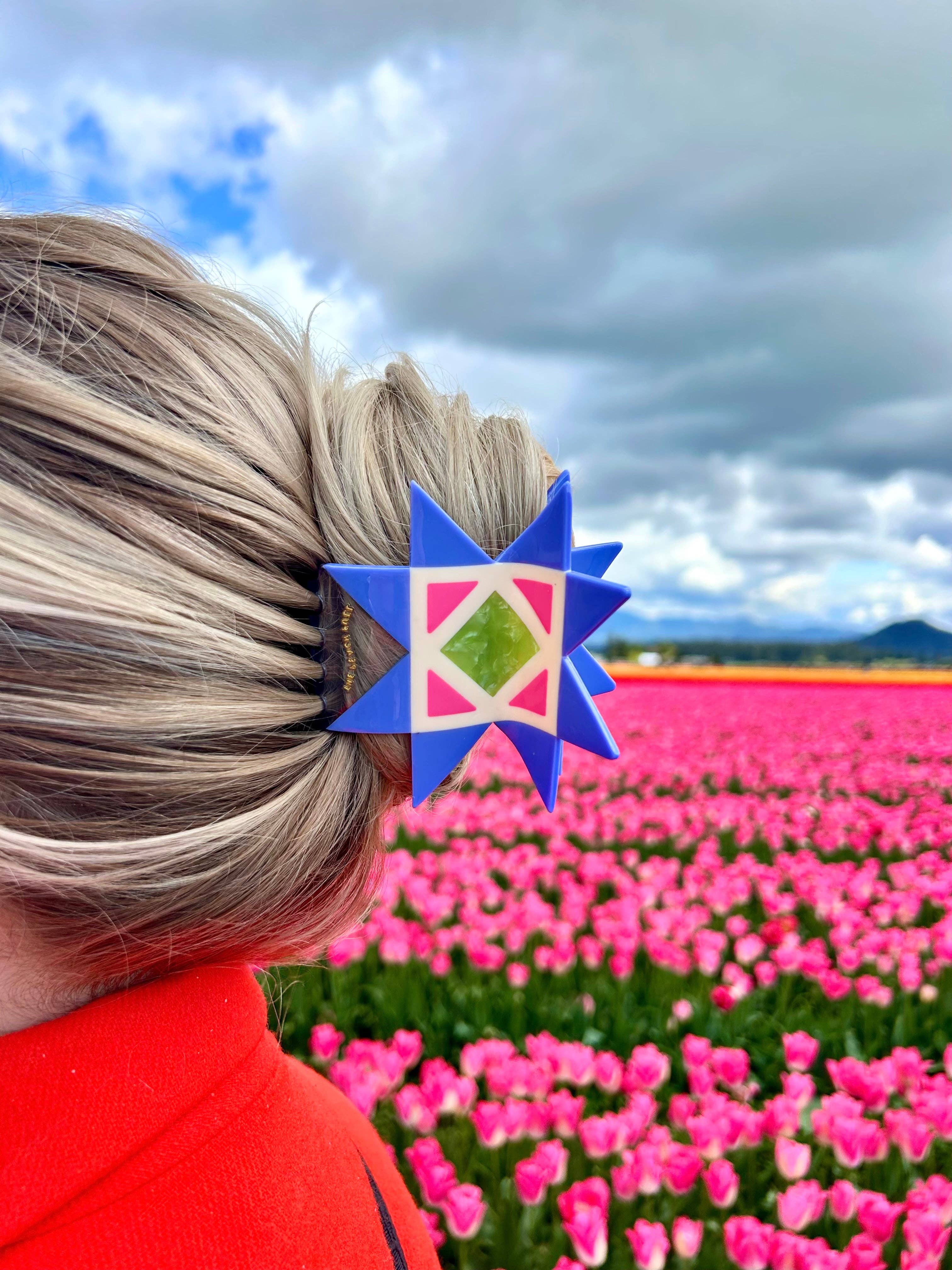 The Peach Fuzz - Wholesale Hair Accessories Set - Women's - Quilt Hair Claw7