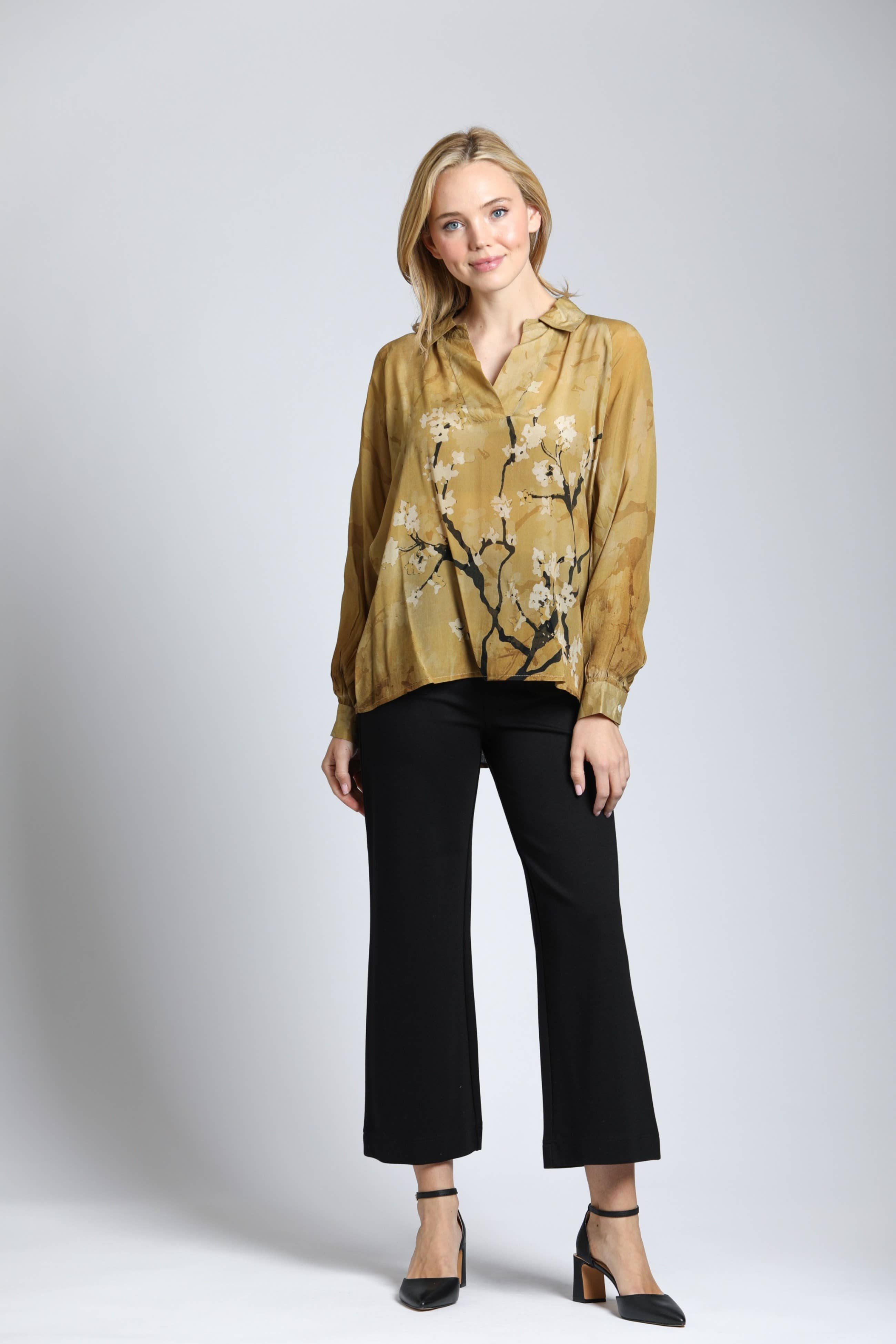 Ponte Cropped Wide Leg Pant With Patch Pocket - BLACK for wholesale on Faire3