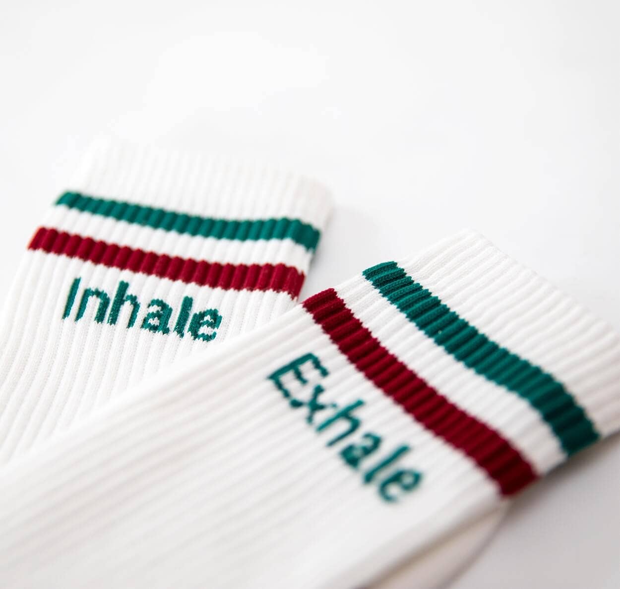 Divasya - Wholesale Socks - Women's - Socks with yoga motif in 2 variants: Inhale Exhale | Namaste4
