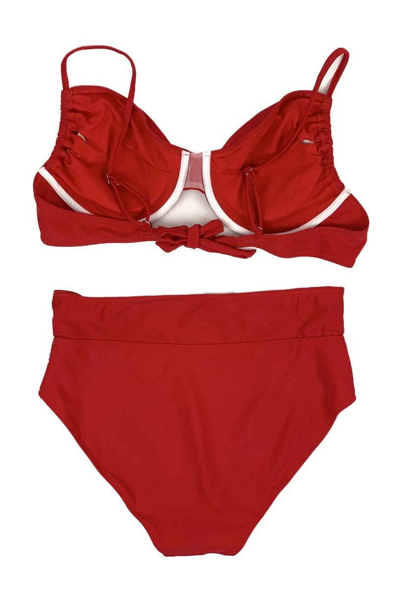 Belle Com'Elle - Venta al por mayor Traje de baño de dos piezas - Mujer - Traje de baño de bikini de cintura alta de talla grande/SY23382