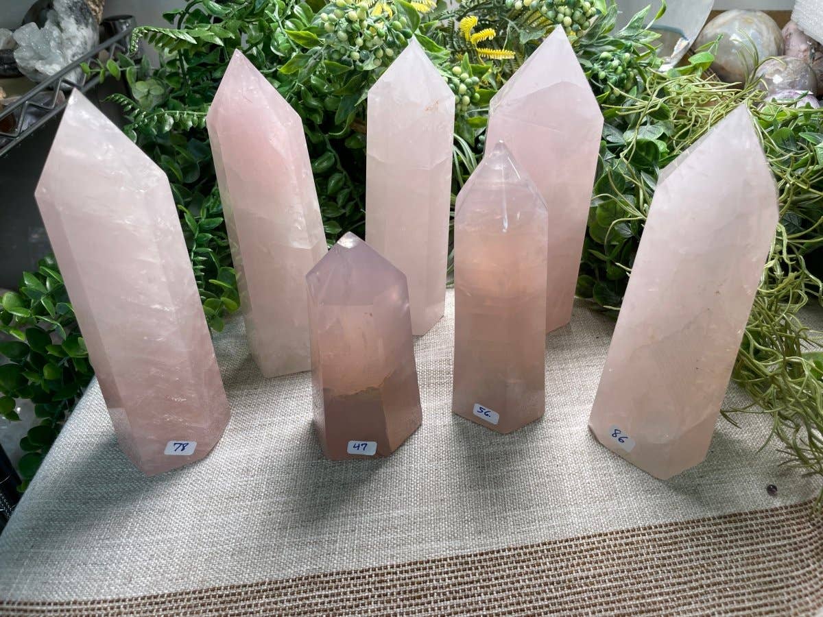 Copper Ashes - Wholesale Spiritual Stone/Crystal - Rose Quartz Tower5
