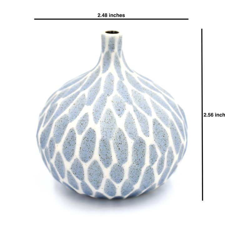 Art Floral Trading LLC - Wholesale Vase - 192BLUESN5 CONGO TINY S-Handcrafted Porcelain Bud Vase1