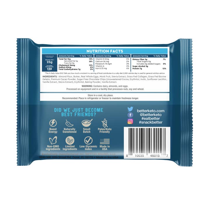 BETT3R KETO - Vente Biscuits - Bett3r Keto Biscuits au collagène double pépites de chocolat2