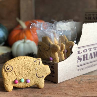 Lottie Shaw's – wholesale Biscuit – Gingerbread Parkin Pig, Box of 12