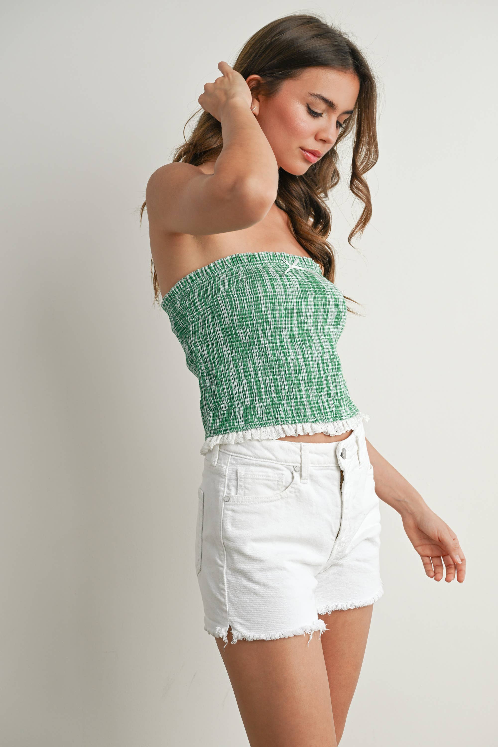 BUTTERMELON - Wholesale Blouse - Women's - Ruffled Tube Top - BMT7682 12