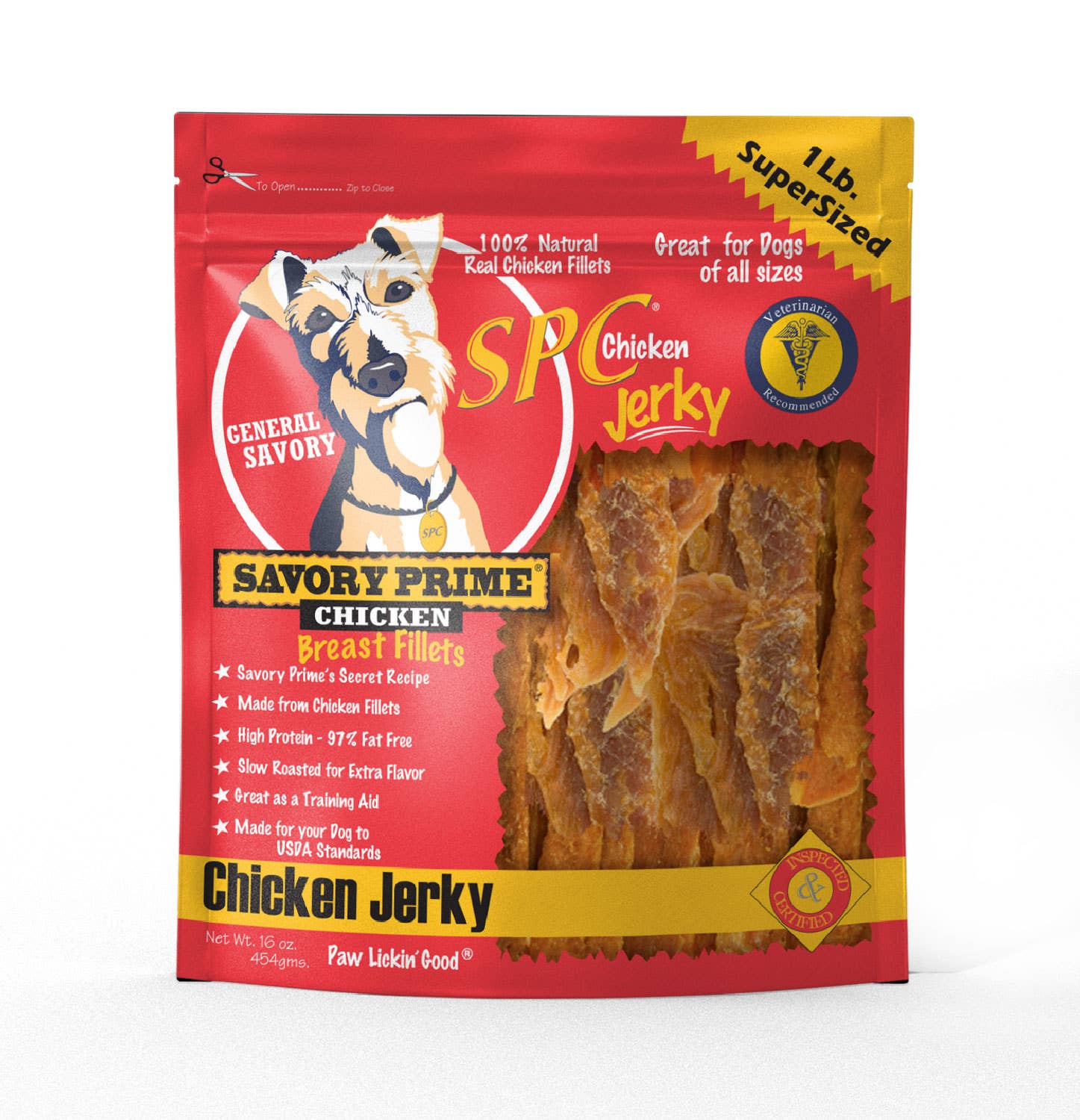 Savory Prime - Wholesale Pet treats – Dog - Natural Chicken Jerky Breast 16 oz.1