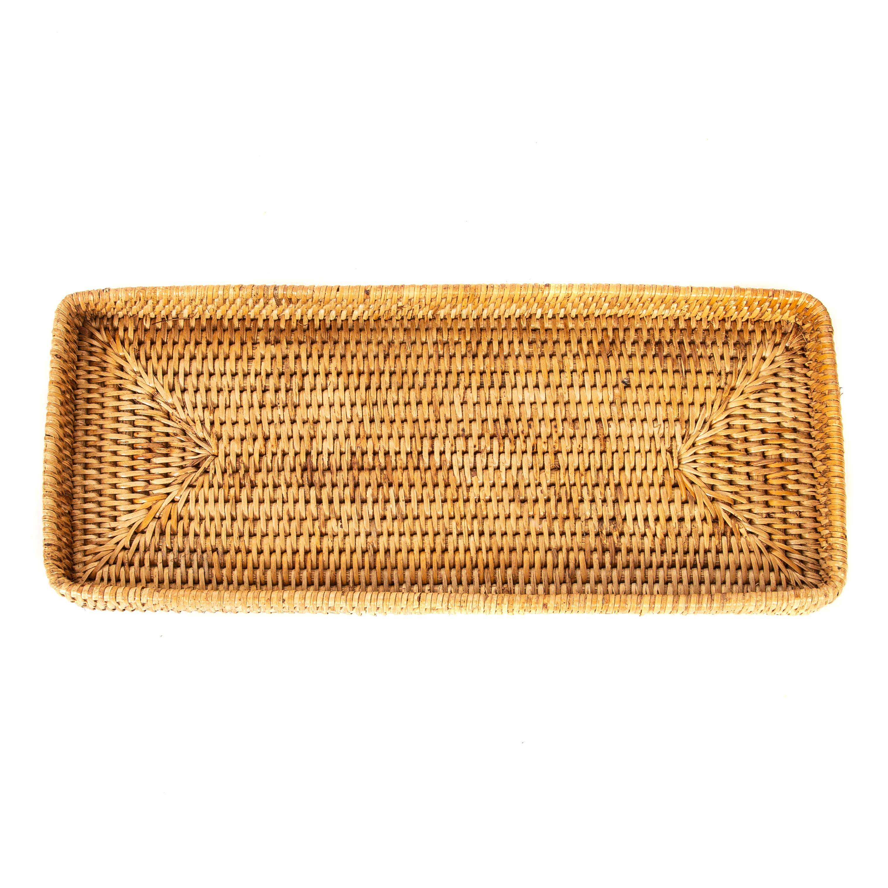 Artifacts Trading Company - Wholesale Decorative Tray - Rattan Rectangular Vanity Tray0