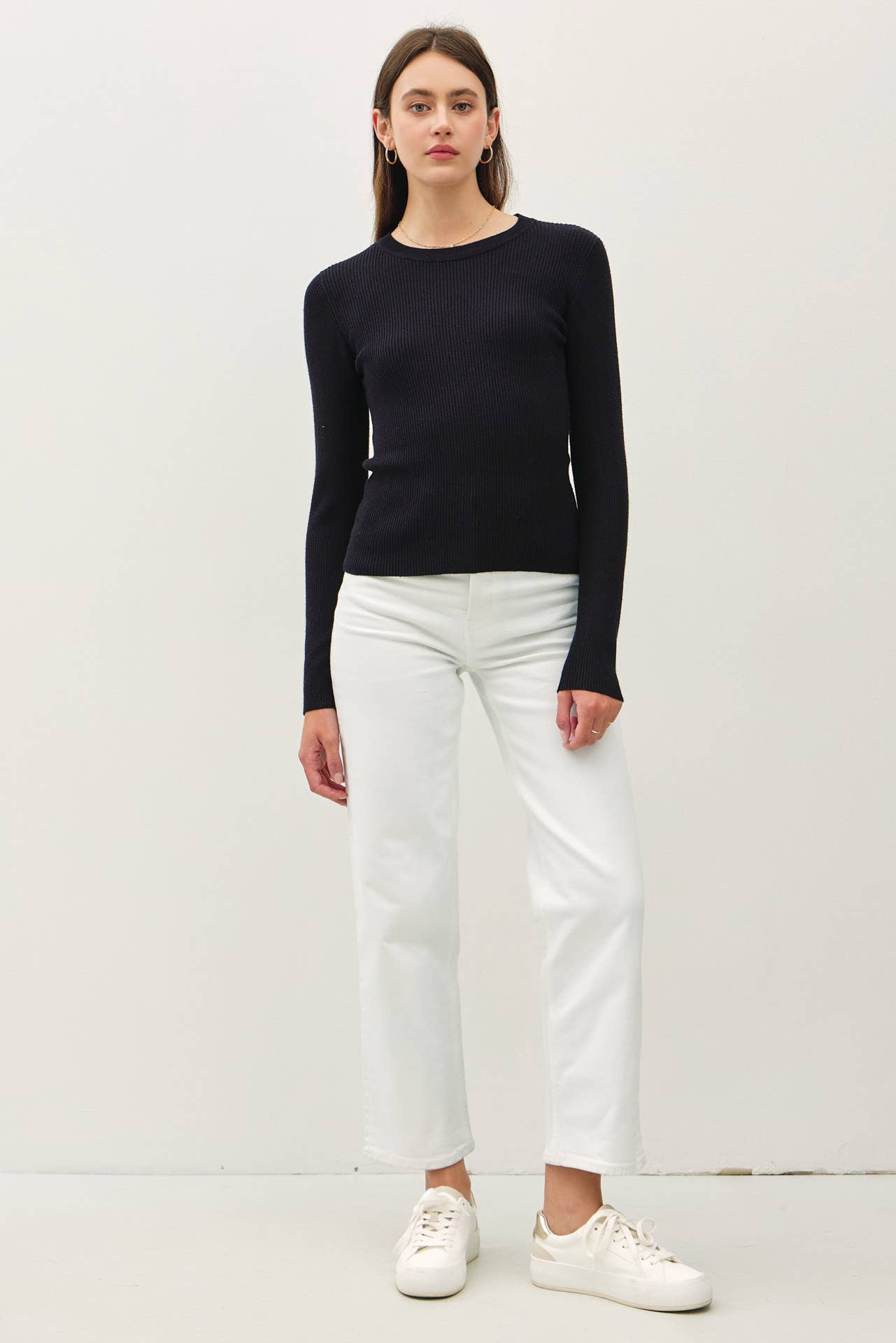 Be Cool - Wholesale Knit Sweater - Women's - CLASSIC CREWNECK LONG SLEEVE RIB SWEATER 16