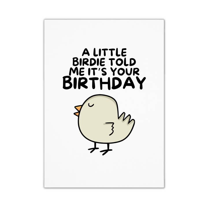 Tarjeta de cumpleaños única y divertida - Pajarito para venta al por mayor de Smirk & Scribble
