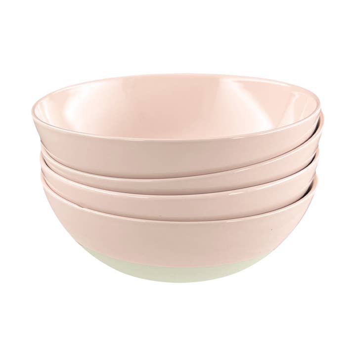 Conjunto/4 Tigela de Cereal Bisque Shell - Soft Pink por atacado de Canvas Home