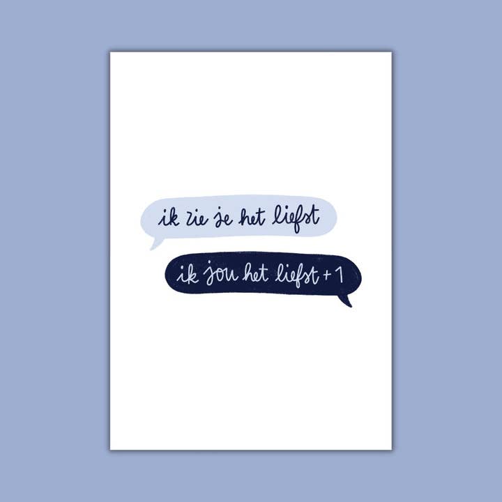 Wenskaart - Ik zie je het liefst voor wholesale door Dujojo