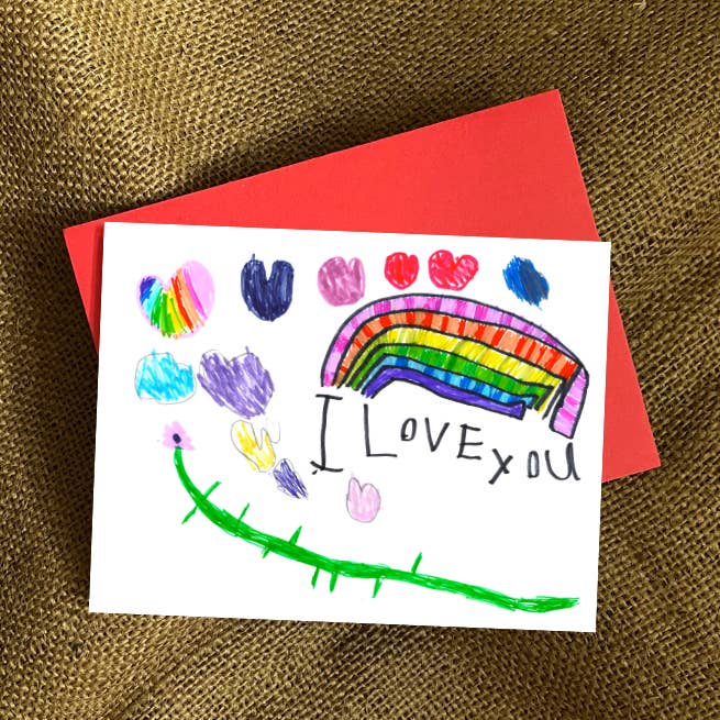 Carte de vœux « I Love You ~ Rainbow » de Talullah Art pour la vente par Cozy Arts
