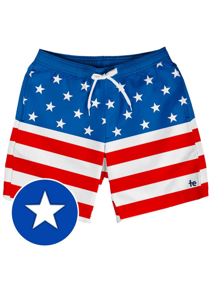 Tipsy Elves - Wholesale Boardshort - Heren - Amerikaanse vlag 7,5" stretch zwembroek - Heren zwembroek1