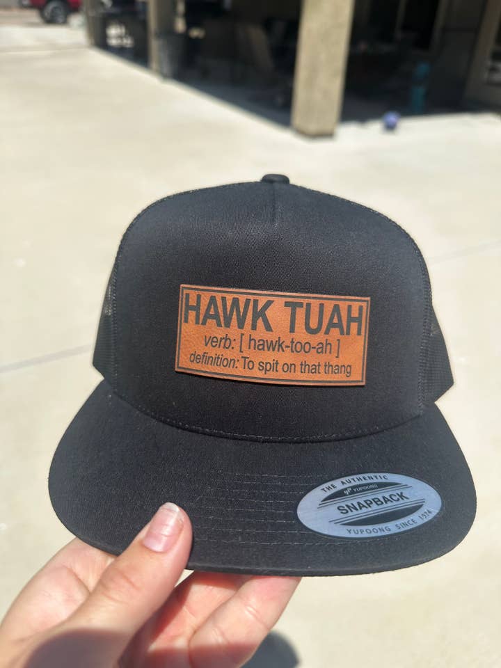 Sombrero de cuero sintético Hawk Tuah para venta al por mayor de Burnt By Bray LLC