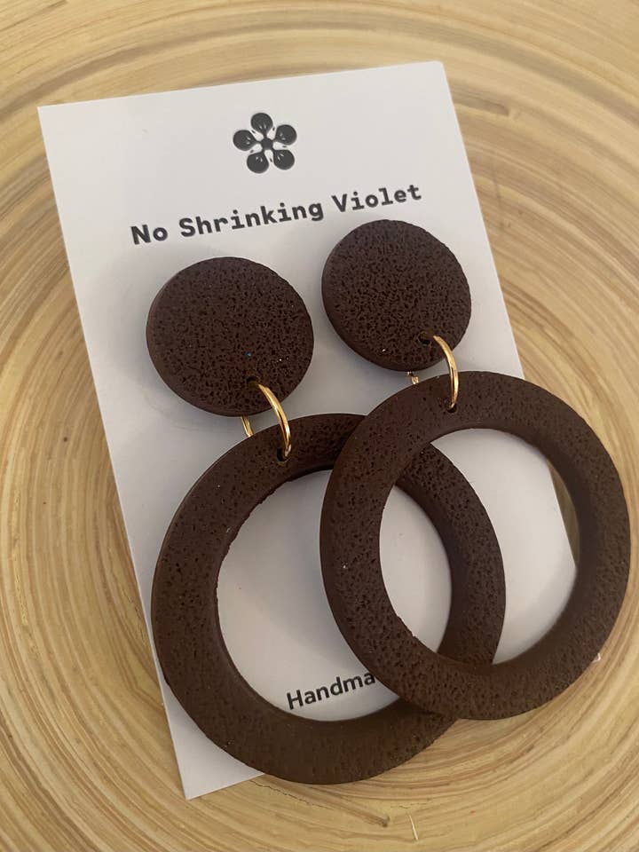 Chocolate - Large Earring for wholesale by No Shrinking Violet