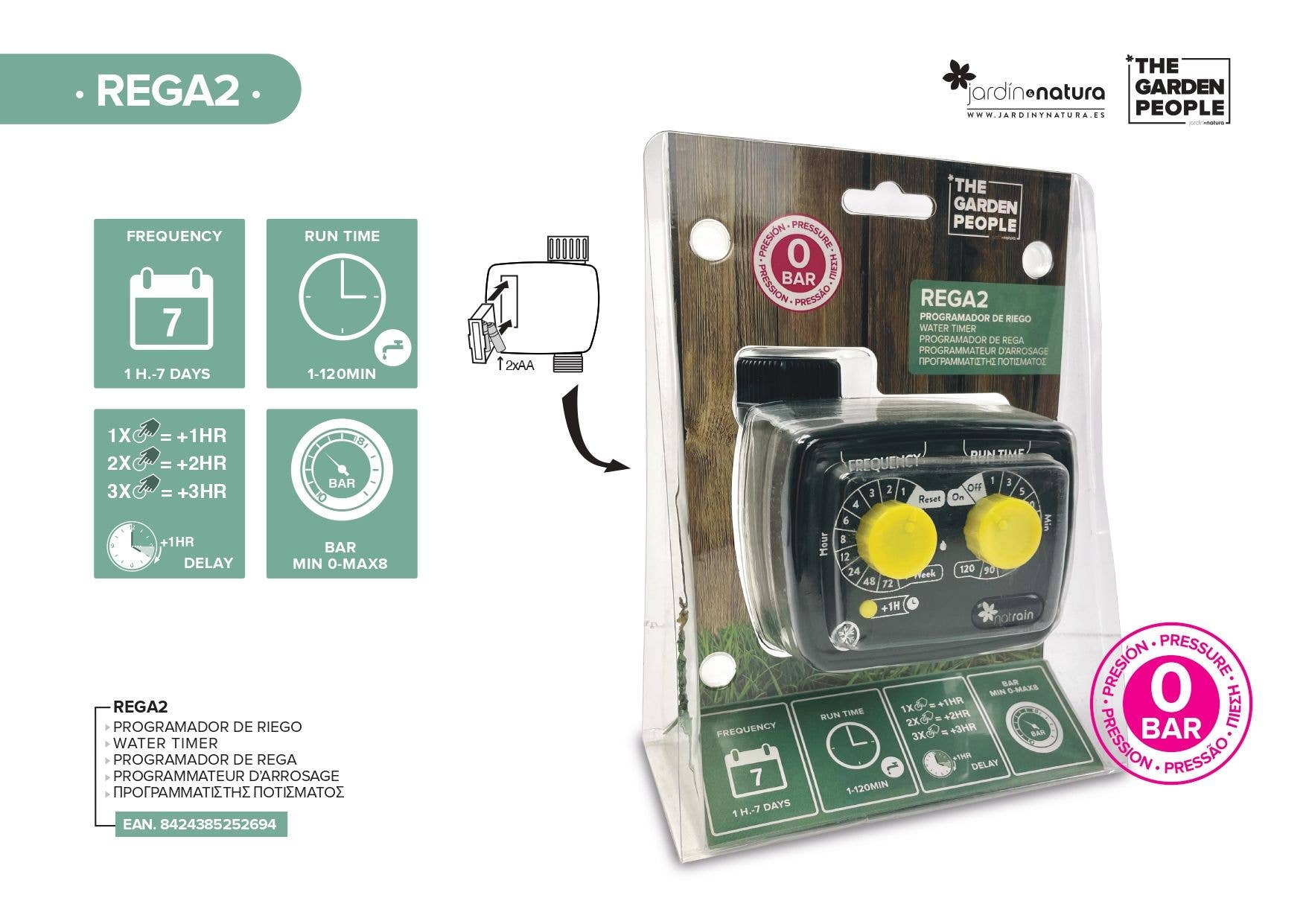 JARDIN Y NATURA OUTDOOR & GARDEN PRODUCTS SL - Wholesale Garden Tool - Irrigation programmer - REGA23