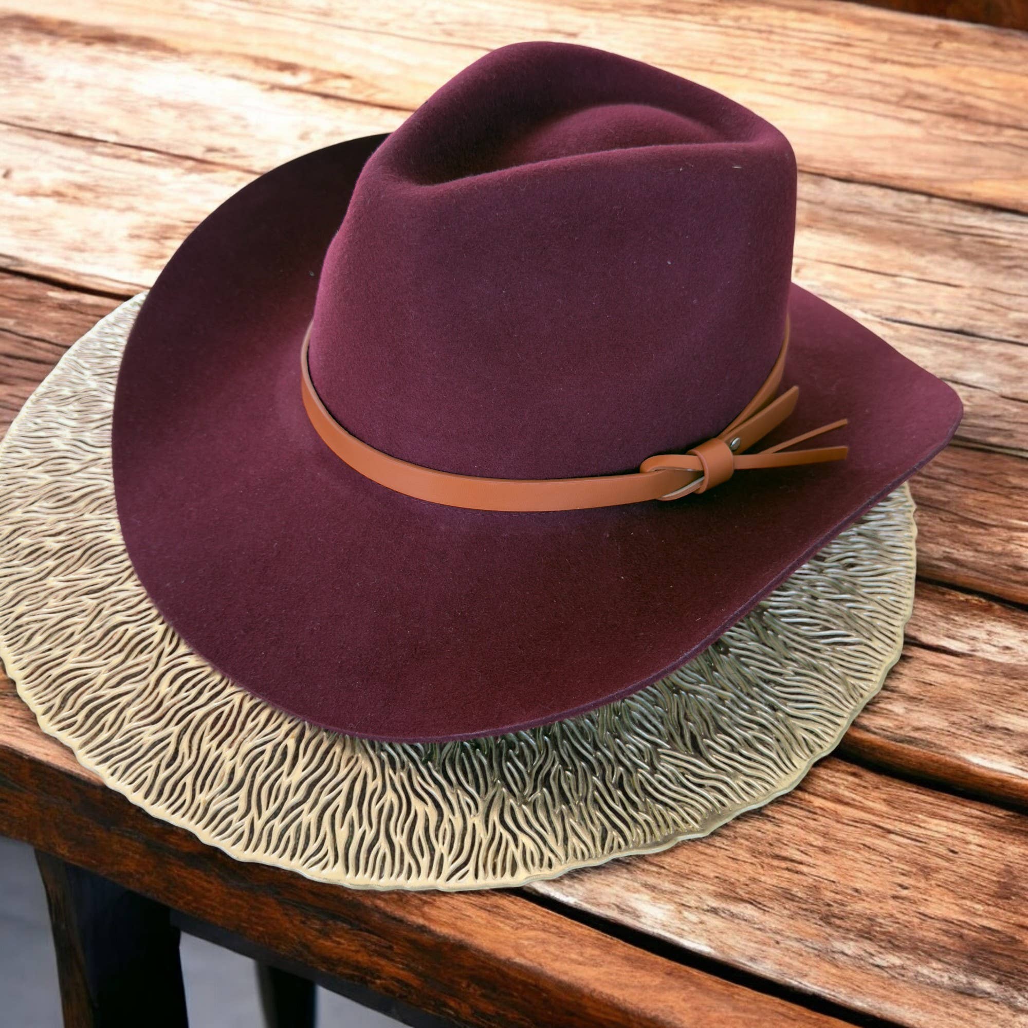 Bella Betty - Vente Chapeau de cowboy – femme - Chapeau de cowboy en laine australienne de qualité supérieure avec bande en cuir5