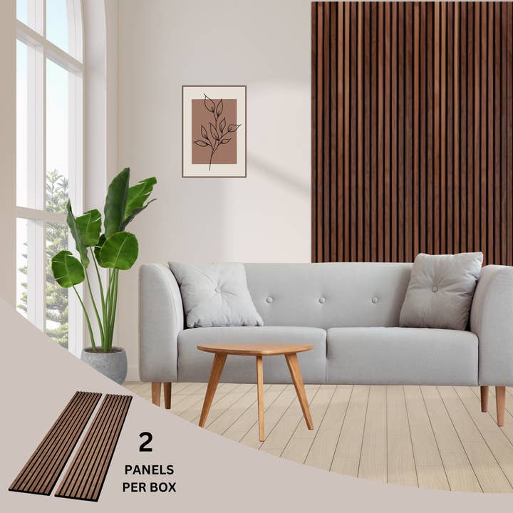 Made In Vietnam - Wholesale Wall Paneling - Acoustic Slatwall Wood Panels 94.49" x 12.6" (2 Panels/Box)2