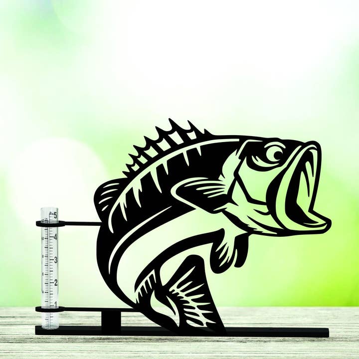 Bass Jumping Rain Gauge for wholesale by Steel Grace