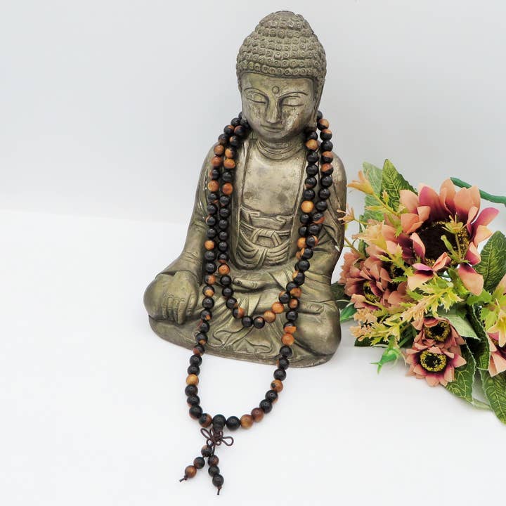 Atisha Spiritual Shop - Vendita all'ingrosso Bracciale con perline - KADAM ~ JAPAMALA 108 grani in legno di sandalo naturale - Bracciale / Collana - sandalwood